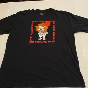 "IT" the Clown Box Lunch T-shirt We All Float Down Here Size Large Black